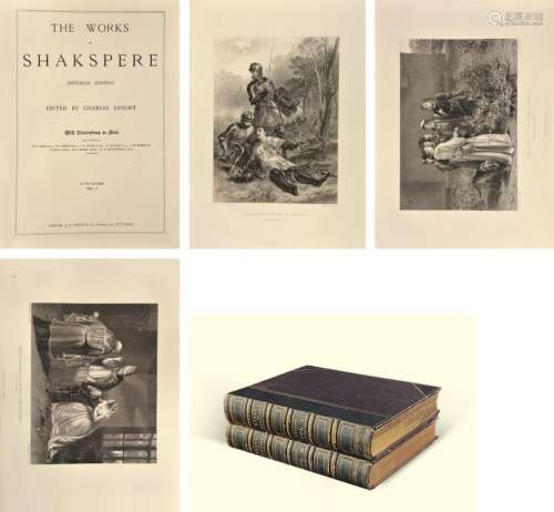 十九世纪莎士比亚皇家释义版巨幅版画集 纸本