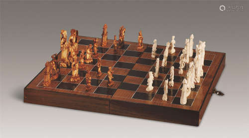民国 象牙国际象棋 （一盒三十二颗）