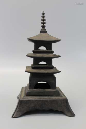 Japanese bronze tower.