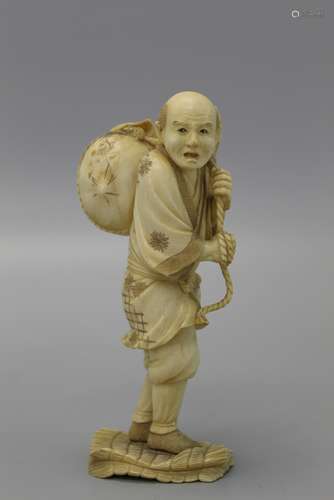 Japanese carved figure.