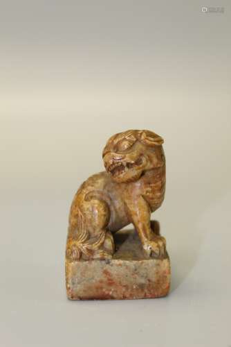 Chinese carved soapstone seal.