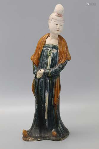 Chinese Sancai figure of a woman.