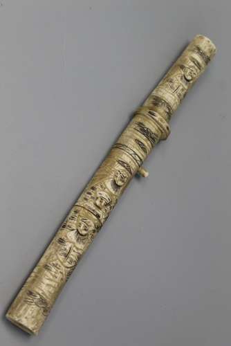 Japanese carved bone dagger.