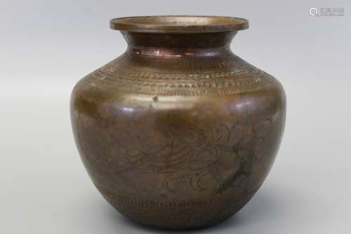 Chinese bronze jar.
