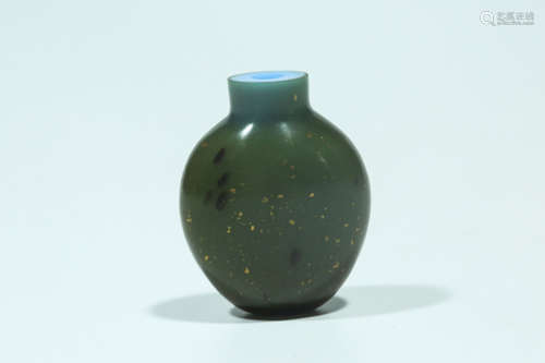 Chinese gold splash glass snuff bottle.