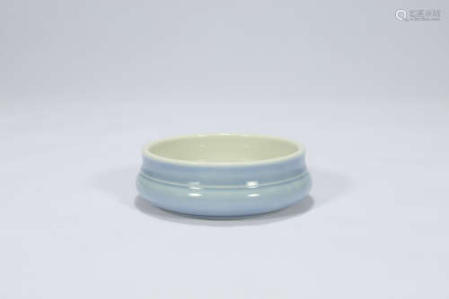 Chinese Claire de lune porcelain brush washer.
