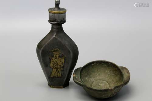 Antique Chinese metal ware.