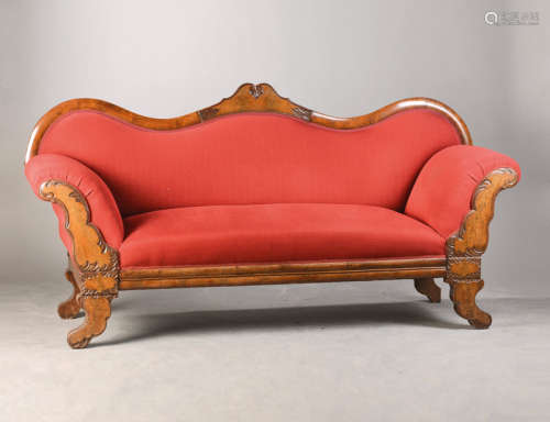 Sofa, um 1835/40, Nussbaumfurnier auf ...