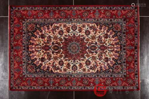 波斯绒手工制花卉纹1.6*1.1米大地毯