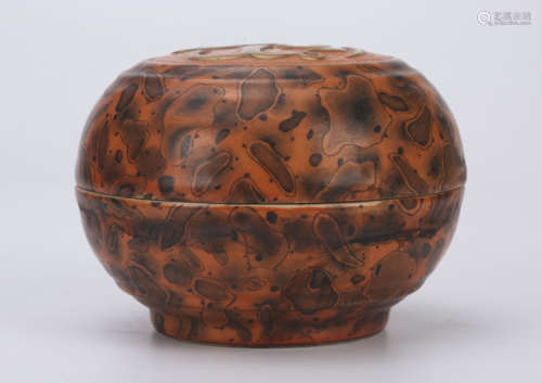 A Chinese Lacquer Box with Cover