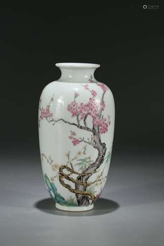 A Chinese Famille Rose Porcelain Vase