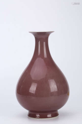 A Chinese Red Glazed Porcelain Vase