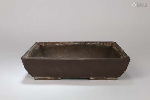 A Chinese Yixing Clay Tray