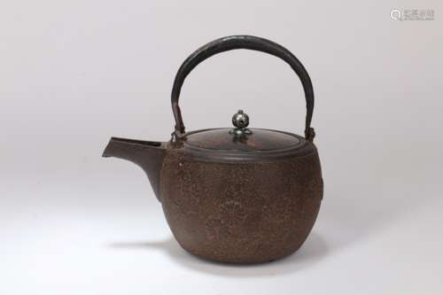 A Chinese Metal Tea Pot