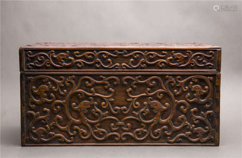 A Chinese Carved Wood Box