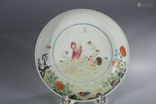 A Chinese Famille Rose Plate