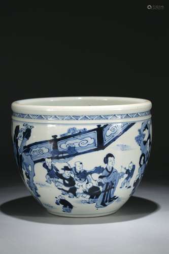 A Chinese Blue and White Porcelain Jar