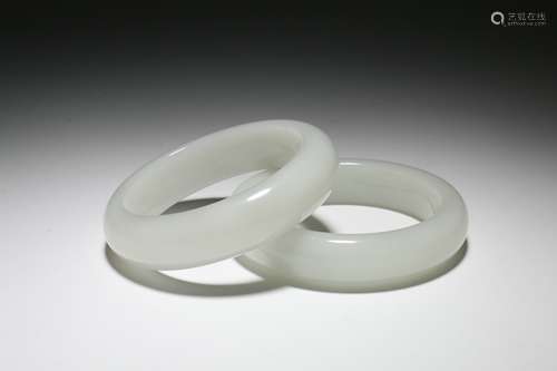 A Pair of Chinese Jade Bracelets