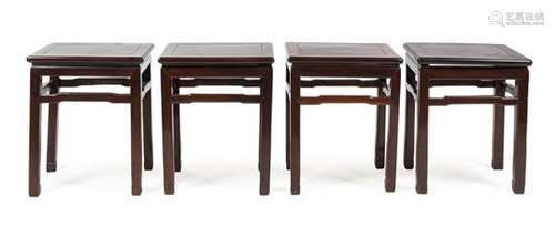 A Set of Four Chinese Rosewood Chairs