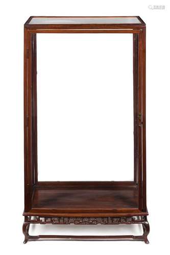 A Chinese Rosewood Display Case 