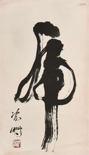 沈鹏（b.1931） 草书虎 镜心 水墨纸本