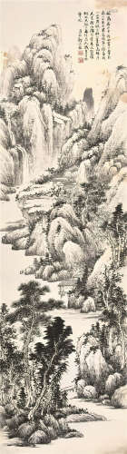 何维朴（1842～1922） 山水 立轴 水墨纸本