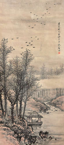 唐琏（1755～1836） 山水 立轴 设色纸本