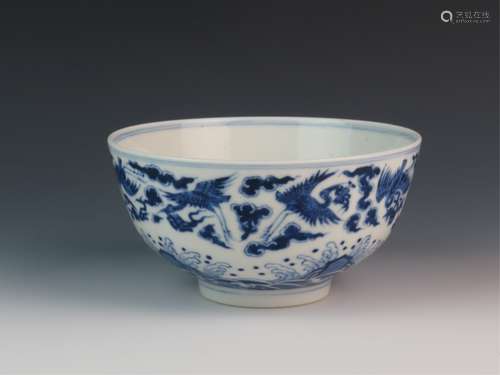 Chinese Blue and White Bowl, Mark