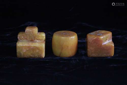 Chinese Soapstone Seal w Calligraphy