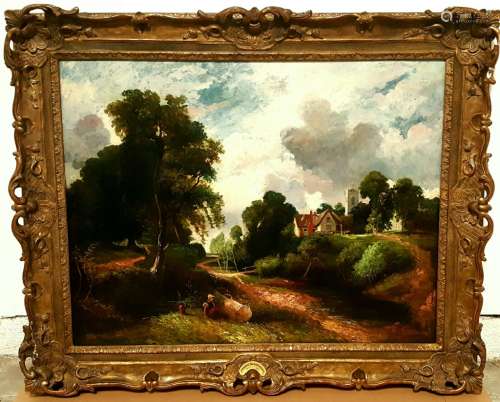 19C J.Weissenbruch ( Dutch 1824-1880)Oil Painting