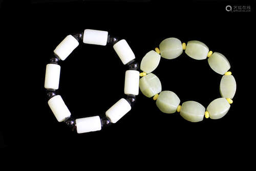 Two Chinese Jade Bracelets