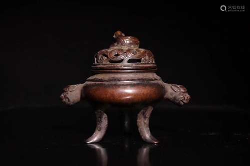 Chinese Bronze Triple Feet Censer