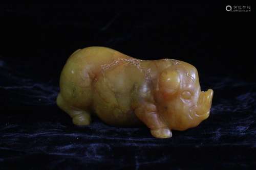 Chinese Soapstone Pig