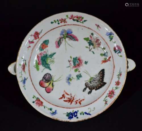 Qing Dynasty Chinese Famille Rose Plate