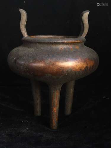 Chinese Bronze Triple Feet Censer