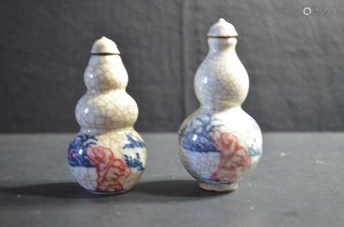 Two Chinese Porcelain Snuff Bottles