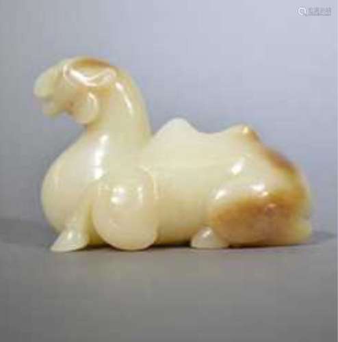 Chinese Hetian Jade Carved Camel