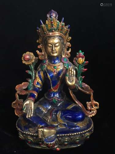 Chinese Cloisonne Enamel Guanyin