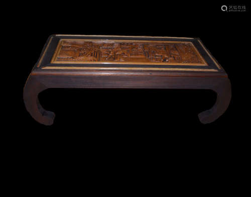 19th C. Antique Chinese Hand Carved  Kang Table