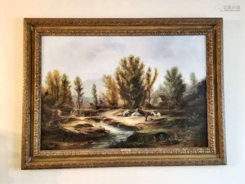 19C James Webb ( British 1825 - 1895) Oil Painting