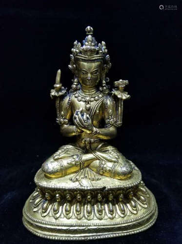 Chinese Gilt Bronze Buddha