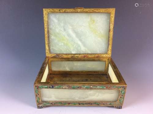 Qing Dynasty Chinese Jade Jewelry Box