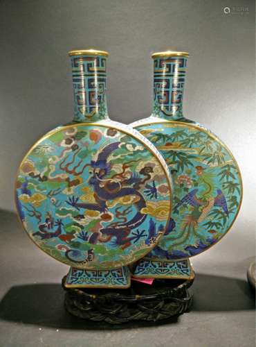 Chinese Cloisonne Double Vase