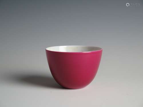 Chinese Pink Porcelain Cup, Mark