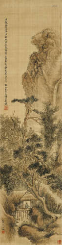 皇六子（1833～1898） 山水 立轴 设色绢本