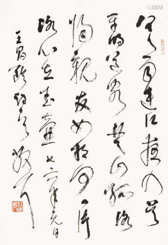 林散之（1898～1989） 寒雨连江 立轴 水墨纸本