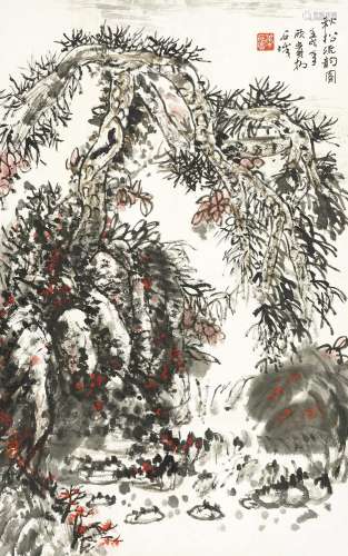 董欣宾（1939～2002） 柏松 镜心 设色纸本