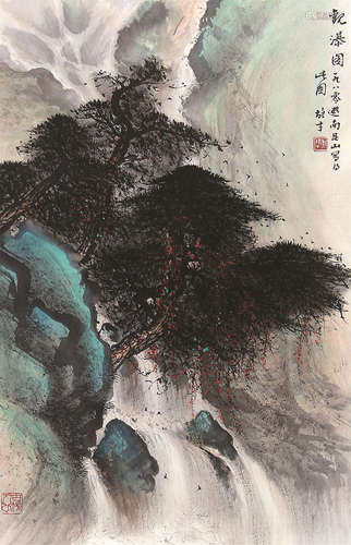 黎雄才 山水 立轴 设色纸本