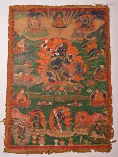 A THANGKA OF HAYAPRIVA. 18th Century