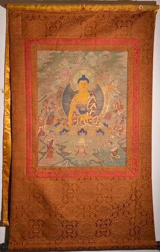 A THANGKA OF BUDDHA 18th Century